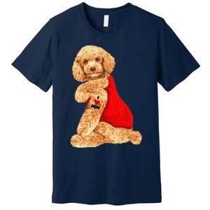 Poodle Dog I Love Mom Tattoo Lover Funny Gift Premium T-Shirt