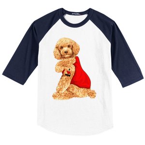 Poodle Dog I Love Mom Tattoo Lover Funny Gift Baseball Sleeve Shirt