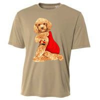 Poodle Dog I Love Mom Tattoo Lover Funny Gift Cooling Performance Crew T-Shirt