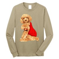 Poodle Dog I Love Mom Tattoo Lover Funny Gift Long Sleeve Shirt