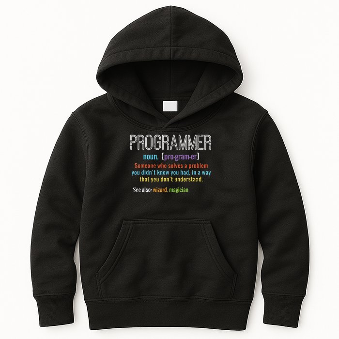 Programmer Definition It Software Developer Coder Men Women Kids Hoodie