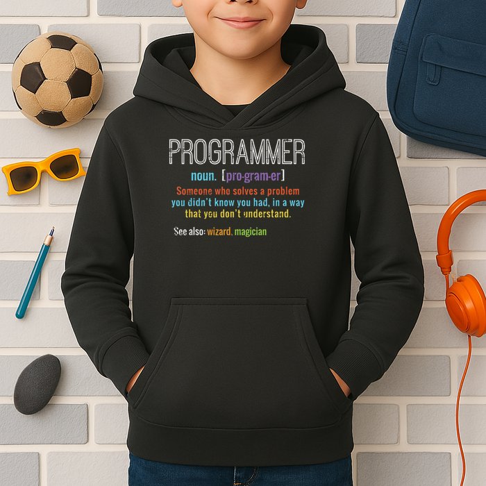 Programmer Definition It Software Developer Coder Men Women Kids Hoodie