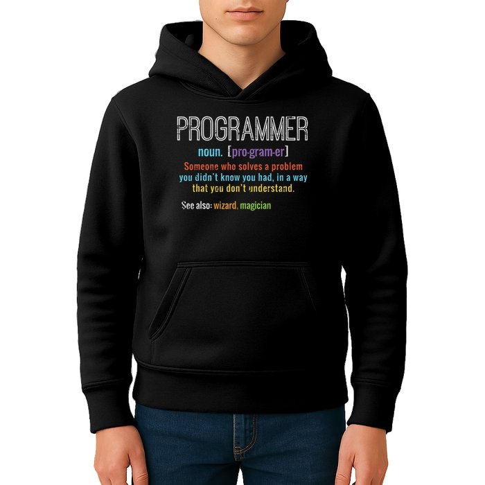 Programmer Definition It Software Developer Coder Men Women Kids Hoodie