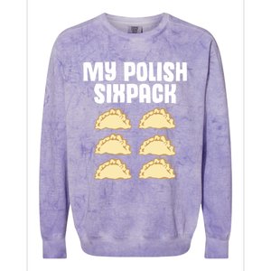 Polish Dumpling Joke Sixpack Pole Pun Polska Perogie Pierogi Cute Gift Colorblast Crewneck Sweatshirt