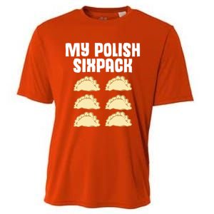 Polish Dumpling Joke Sixpack Pole Pun Polska Perogie Pierogi Cute Gift Cooling Performance Crew T-Shirt