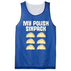 Polish Dumpling Joke Sixpack Pole Pun Polska Perogie Pierogi Cute Gift Mesh Reversible Basketball Jersey Tank