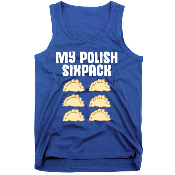 Polish Dumpling Joke Sixpack Pole Pun Polska Perogie Pierogi Cute Gift Tank Top