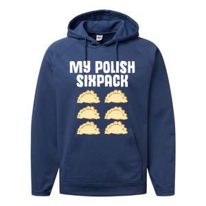 Polish Dumpling Joke Sixpack Pole Pun Polska Perogie Pierogi Cute Gift Performance Fleece Hoodie