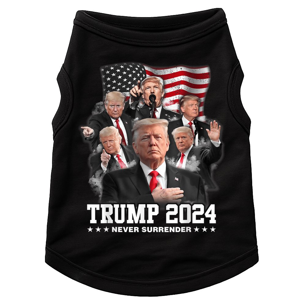 President Donald J Trump 2024 Never Surrender Doggie Tank
