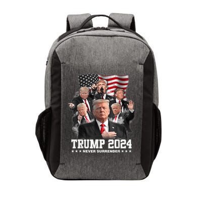 President Donald J Trump 2024 Never Surrender Vector Backpack