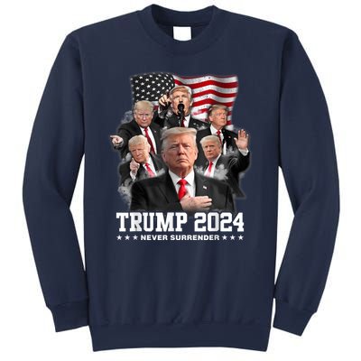 President Donald J Trump 2024 Never Surrender Sweatshirt