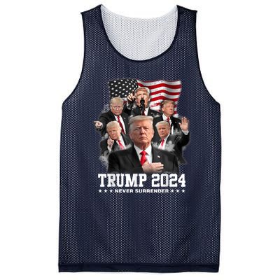 President Donald J Trump 2024 Never Surrender Mesh Reversible Basketball Jersey Tank