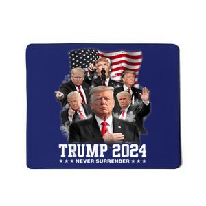 President Donald J Trump 2024 Never Surrender Mousepad