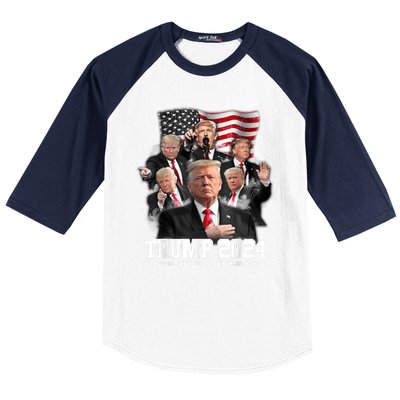 President Donald J Trump 2024 Never Surrender Baseball Sleeve Shirt