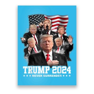 President Donald J Trump 2024 Never Surrender Poster