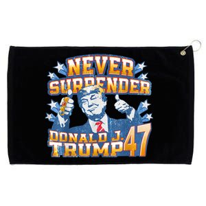 President Donald J Trump 2024 Never Surrender Grommeted Golf Towel