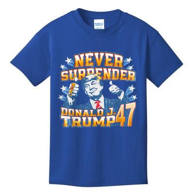 President Donald J Trump 2024 Never Surrender Kids T-Shirt