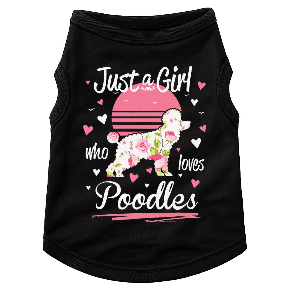 Poodle Design Just A Who Loves Poodles Doggie Tank