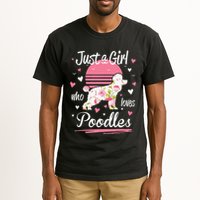 Poodle Design Just A Who Loves Poodles Tall T-Shirt