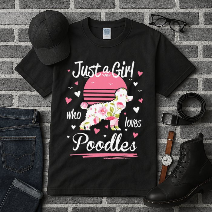 Poodle Design Just A Who Loves Poodles Tall T-Shirt