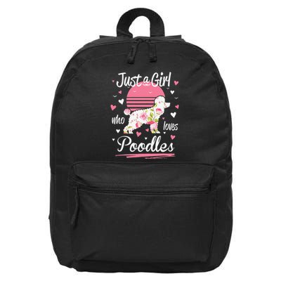 Poodle Design Just A Who Loves Poodles 16 in Basic Backpack