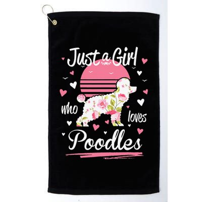 Poodle Design Just A Who Loves Poodles Golf Towel