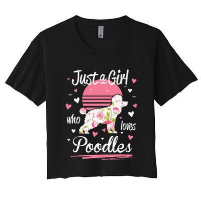 Poodle Design Just A Who Loves Poodles Crop Top