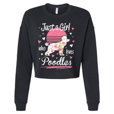 Poodle Design Just A Who Loves Poodles Cropped Pullover Crew