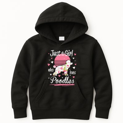Poodle Design Just A Who Loves Poodles Kids Hoodie