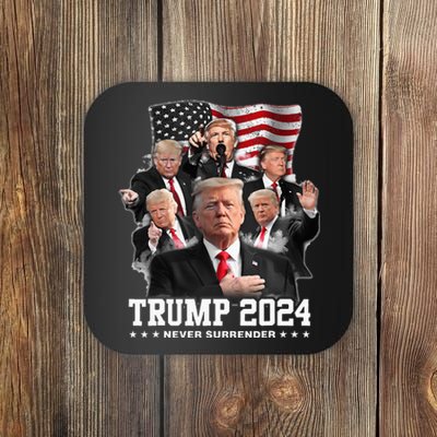 President Donald J Trump 2024 Never Surrender Coaster