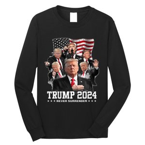 President Donald J Trump 2024 Never Surrender Long Sleeve Shirt