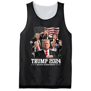 President Donald J Trump 2024 Never Surrender Mesh Reversible Basketball Jersey Tank