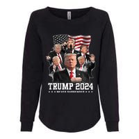 President Donald J Trump 2024 Never Surrender Womens California Wash Sweatshirt