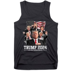 President Donald J Trump 2024 Never Surrender Tank Top