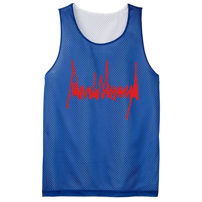 President Donald J Trump Signature Meaningful Gift Mesh Reversible Basketball Jersey Tank