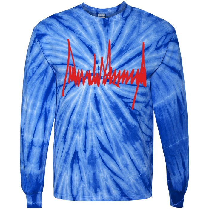 President Donald J Trump Signature Meaningful Gift Tie-Dye Long Sleeve Shirt