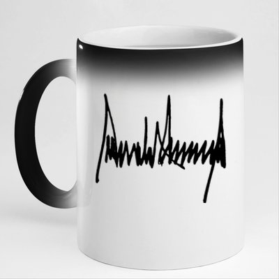 President Donald J Trump Signature Cool Gift 11oz Black Color Changing Mug