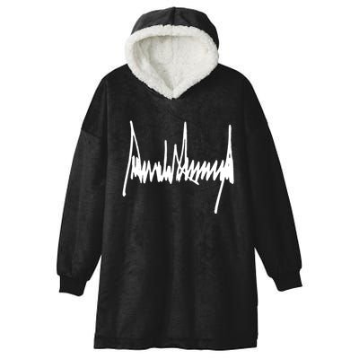 President Donald J Trump Signature Cool Gift Hooded Wearable Blanket