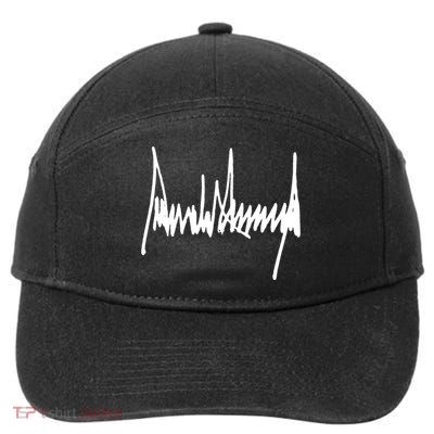 President Donald J Trump Signature Cool Gift 7-Panel Snapback Hat