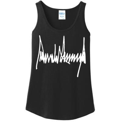 President Donald J Trump Signature Cool Gift Ladies Essential Tank