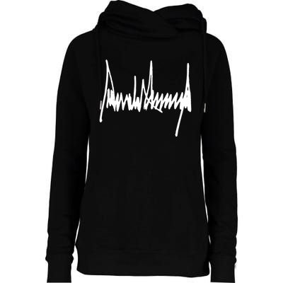 President Donald J Trump Signature Cool Gift Womens Funnel Neck Pullover Hood