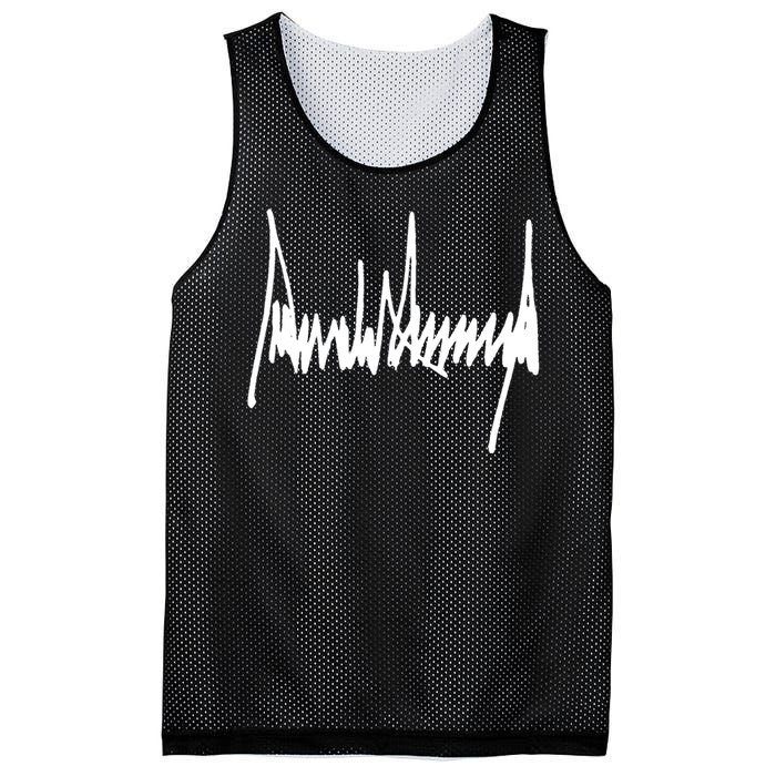 President Donald J Trump Signature Cool Gift Mesh Reversible Basketball Jersey Tank