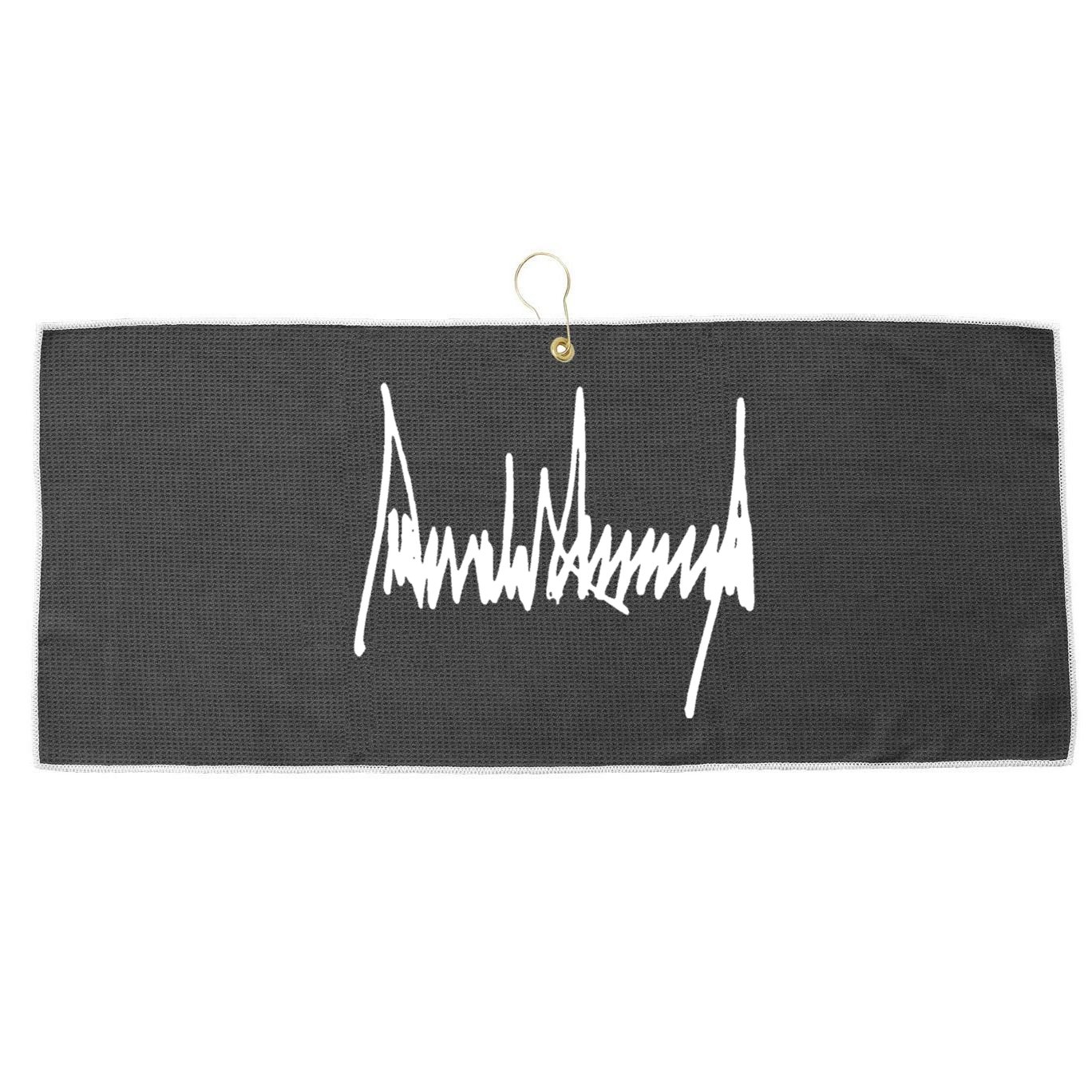 President Donald J Trump Signature Cool Gift Large Microfiber Waffle Golf Towel