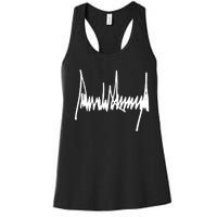 President Donald J Trump Signature Cool Gift Women's Racerback Tank