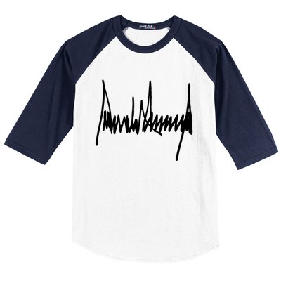 President Donald J Trump Signature Cool Gift Baseball Sleeve Shirt