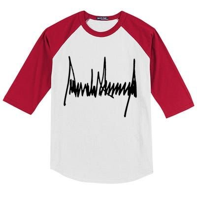 President Donald J Trump Signature Cool Gift Kids Colorblock Raglan Jersey