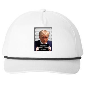 President Donald J Trump Mugshot Never Surrender Snapback Five-Panel Rope Hat