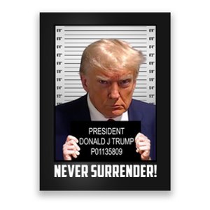 President Donald J Trump Mugshot Never Surrender Poster