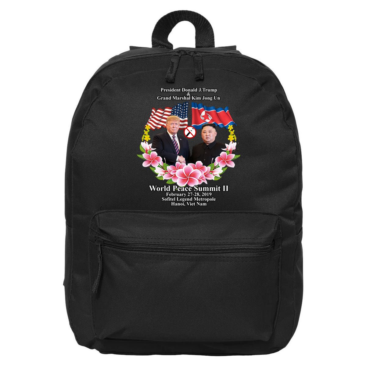 President Donald J Trump Grand Marshal Kim Jong Un World Peace Summit Ii 16 in Basic Backpack