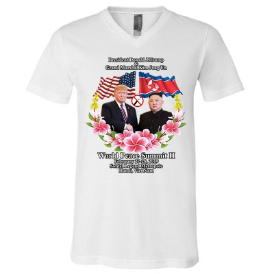 President Donald J Trump Grand Marshal Kim Jong Un World Peace Summit Ii V-Neck T-Shirt